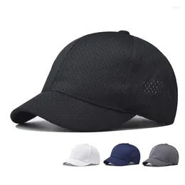 Ball Caps Summer Breathable Sun Hats For Men Women Solid Colour Mesh Short Brim Baseball Outdoor Casual Sports Sunscreen Peaked