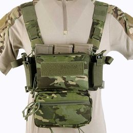 Tactical Vests D3 Tactical Chest Rig Vest CRM H Harness M4 5.56 Stock Liner Flatback Integral Hunting Accessories 500D Nylon 240315