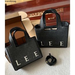 Loeweely Basket Shoulder Woven Anagram Designer Bag Women Rattan Bag Fashion Ladies Straw Bags Wrapped Beach Handbags Totes Big Size