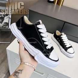 MMY Maison Mihara Yasuhiro Shoes Classical Designers Casual Sneakers Canvas Trainer Lace-up Massage Platform Shoe Trim Shaped Toe Luxury Mens Womens Sneaker 15