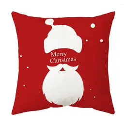 Pillow 45x45cm 1pcs Christmas Red Collection Pillowcase Holiday Home Decor Cover Aesthetics