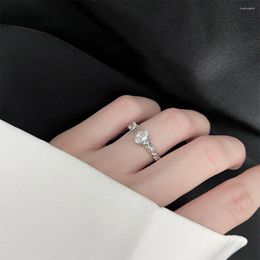 Wedding Rings Vintage Elegant Gift Zircon Copper For Girls Finger Jewelry Korean Women Opening Round