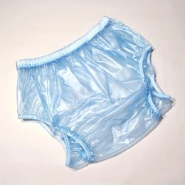 Reusable PVC Panties Adult Diapers Coat Leak-proof Plastic Teen Diaper Cover Non-disposable Diapers Transparent 240229