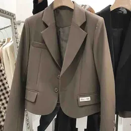 Women's Suits Advanced Sense Female Korean Leisure Small Suit Jacket Women British Style Short Tops Loose Fitting Autumn Coat