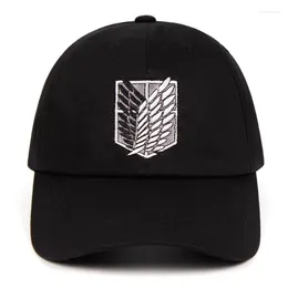 Ball Caps Cotton Aot Regiment Dad Hat Embroidery Baseball Cap Women Men Snapback Black Shield Attack On Titan