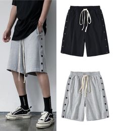 Harem Hip Hop Shorts Men Summer Dropcrotch Short Cotton Double Side Buttons Streetwear Sweatpants Shorts Men Loose Casual9401639