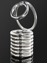 hot selling and new Stainless Steel Sex toy cock cage male sex toy cock ring 7rings with four size3394595