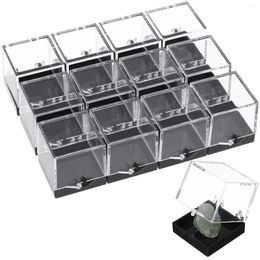 Jewelry Pouches Mineral Standard Display Box Practical Specimen Case Clear Cases Container Storage Boxes Baseball