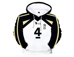 Japan Anime Haikyuu Cosplay Costume Fukurodani Academy Volleyball Club Akaashi Keiji Bokuto Koutarou Unisex 3D Hoodie Sweatshirt9616673