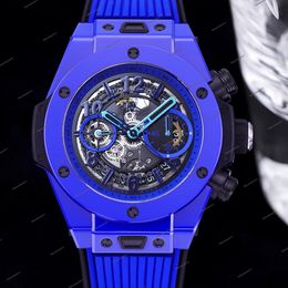 2024 new Colourful Ceramic Watch Mens Luxury Automatic Watch Mechanical Watch 45mm Swimming Designer Watch Classic Sapphire Rubber Strap with Ceramic Folding Clasp