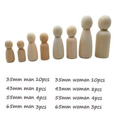 Wood Peg Dolls 50pcs Maple Wood Unpainted Family Wooden Dolls Baby Toy Weddings Dolls Decor Montessori Toys Baby Teether 22982902622