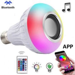 Rgb Bluetooth Music Bulb Super Bright Led Colourful Bulb Gorgeous Lights Hot Wireless Remote Control with Audio Stage wholesale