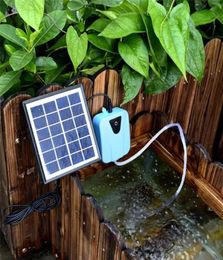 Air Pumps Accessories 2Lmin Quiet Energysaving Solar Powered Aquarium Airpump Oxygenator Water Oxygen Pump Fish Tank Pond Aera9720158