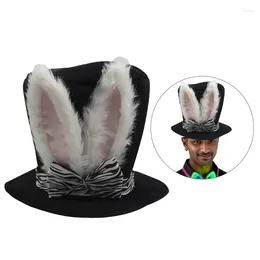 Berets Easter Day Flat Top Hat Bowknot Party Props Headwear