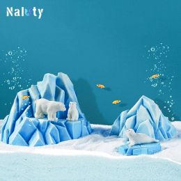 Decorations Aquarium Decoration Iceberg Polar Bear Set Aquarium Ornaments Fish Tank Decoration Accessories Aquarium Iceberg Theme Diy