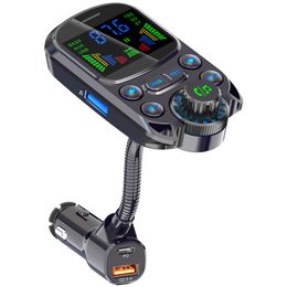 Bluetooth BC86 FM transmitter with HD Screen PD3.0 QC3.0 Fast Recharge Car MP3 Player with USB Recharger Hands-free Wireless Car kit