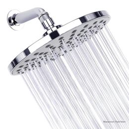 8Inch Bathroom Top Spray Shower Round Electroplating Sprinkler Head Showers Faucet Ultra Slim Large Rainfall 240314