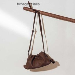 Botteg Venet High end bags for Pouch Bag Genuine Leather Bag 2024 Autumn New Korean Minimalist Temperament Cloud Pleated High End Single Original 1:1 with real logo box