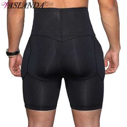 Men's Body Shapers Men Padded Boxer Underwear Butt Lifter Shapewear Removable Pads Hip Enhancer Tummy Control Shorts High Waist Body Shaper PantiesC24315