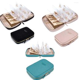 Jewelry Pouches Large Capacity Travel Bag Portable Mini Earrings Necklace Organizer Storage Box Ring Holder Display For Woman Accessory