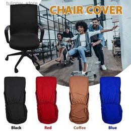 Chair Covers Office Chair Cover Siamese Elastic Fabrics Seat Cover For Executive Chairs Exquisite Durable Swivel Chair Back Seat Covers L240315