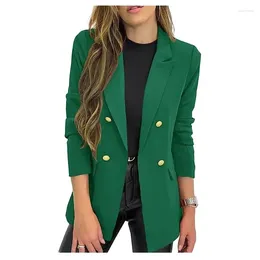 Women's Suits Solid Color Blazers For Women Jacket Casual Long Sleeve Lapel Button Coat