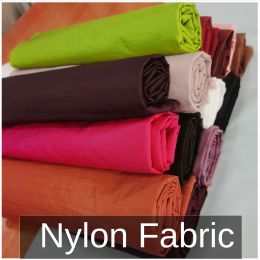 Fabric Nylon Fabric By The Metre for Down Jackets Clothing Diy Coats Sewing Pleated Soft Ultrathin Plain Black Red Decorative Textile