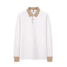 Damen Golf Frühling/Herbst Damen Langarm Jugend Lässige Mode Einfaches Spleißen Revers Poloshirt Base Top Individuelles Bild