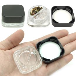 Jars 10pcs 1/2 Cosmetic Makeup Jar 9ML Jars Transparent Glass Bottles Cream Container Storage Case For Face Lip Balm Nail Arts