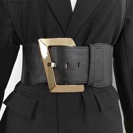 Belts Designer Belts For Women High Quality Wide Stretch Cummerbunds Black Waist Corset Belt Female Plus Size Waistband WhiteY240315