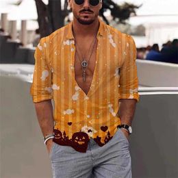 Men's Casual Shirts Haiian Long Sle Shirt Mens Casual Fashion Floral Pattern 3D Printed Baroque Social Oversized Fall Outfit VacationC24315