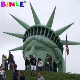 wholesale Jumbo 6mH (20ft) With blower Giant inflatable statue of liberty head balloon man sculpture for advertisement and decoration