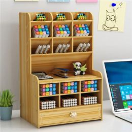 Holders 2022 New Desk Organizer Office Accessories Pen Holder Pencil Stand Table Organize Storage Organize Stationery Makeup Holder