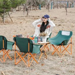 Camp Furniture Outdoor Portable Folding Moon Chair Lightweight Sketch Stool Camping Fishing Play Travel Foldable Beach Chairs with Carry Bag YQ240315