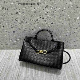 Botteg Venet High end bag for Jodie Bag Pouch Andiamo 2024 New Horizontal Edition Genuine Leather Woven Handbag Fashionable and Elegant Cowhide Original 1:1 with logo