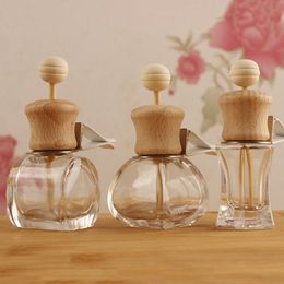 Air Freshener Car Perfume Clip Fragrance Empty Glass Bottle For Essential Oils Diffuser Vent Outlet Ornament