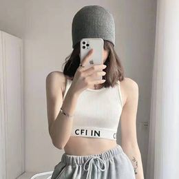 Designer-Damen-Tanktops, T-Shirts, Sommer-Shirt, Damen-T-Shirts, Crop-Top, Camis, Stickerei, sexy, schulterfrei, schwarz, Luxus-Unterhemd, lässig, ärmellos, rückenfrei, Top-T-Shirts