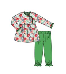 The new baby outfits toddler girl set floral clothing children wear whole suit207F9068224