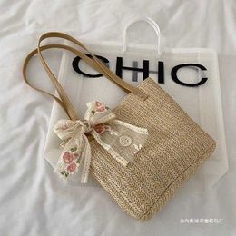Beach Bags Summer Grass Weaving Large Capacity Bag Women's Western Style 20 Net Red Scarf 23 Tote Fashion Handheld Shoulder
