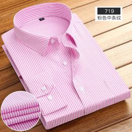 Men's Casual Shirts Shirt Long Sleeve Striped Thin Spring/summer Work Clothes Business Formal Wear High Quality Fashion Solid Colour