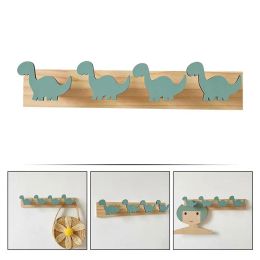 Rails Dinosaur Hook Belt Hooks Cute Coat Hat Door Hanger Multifunction Wooden Individual Towel Hook