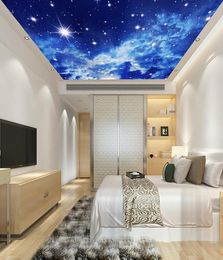 Large natural environment night sky ceiling decoration suitable for nonwoven wallpaper living room bedroom el lobby room ship8388563