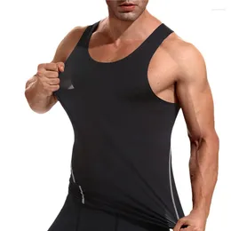 Men's Tank Tops Jodimitty Men Sport Fitness Tees Vest Solid Colour Summer Gym Tunic T-Shirt Workout Compression Base Stretch