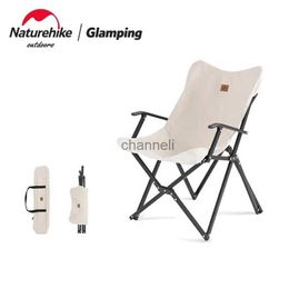 Camp Furniture Naturehike Outdoor Foldable Moon Lightweight Armchair Camping Chair Fishing Chair Folding Relax Chair YQ240315