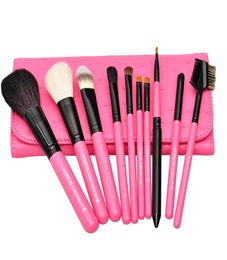 Zoreya New 10 Pcs Essential Makeup Brushes Set Upgraded Professional Make up Animal Hair Natural Tool Kits5601530