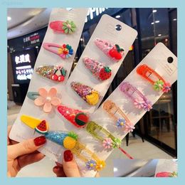 Hair Clips Barrettes Kawaii Princess Fruit Hairpins Children Kids Hair Clips Pins Barrettes Accessories For Women Girls Hairclip H Dhrem