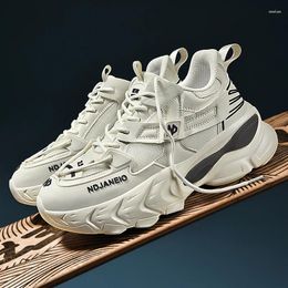 Casual Shoes Thick Sole Men Chunky Sneakers Outdoor Wear-resistant Male Trends 2024 Mens Fashion Comfort Non-slip Vulcanize