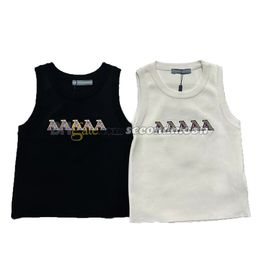 Colourful Sequin Vest Women Sleeveless Tanks Top Designer Letters Embroidered Vests Gym Sport Tees