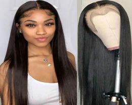 Brazilian Straight Glueless Lace Front Human Hair Wigs Pre Plucked For Black Women 360 Frontal Wig Full65723664747166