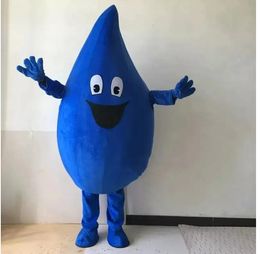 2024 Halloween Blue water drop Mascot Costume High quality Cartoon Anime theme character Christmas Carnival Costumes Adults Size Birthday Party Outdoor Outfit